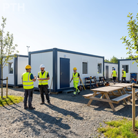 Maison préfabriquée moderne de luxe isolée de 20 pieds à montage rapide, logement modulaire portable pour chantier avec volets roulants, maison conteneur