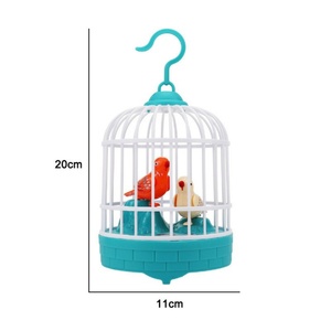 Décoration d'oiseau à commande vocale de simulation, affichage électrique à induction, perroquet qui peut crier et se déplacer, cage à oiseaux, jouet électronique pour enfants - Product Image 4