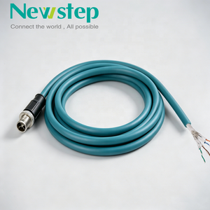 Câble Ethernet blindé M12 X-Coded 8 broches mâle vers <span class=keywords><strong>RJ45</strong></span> Cat6A GigE Vision pour caméra industrielle Cognex Keyence - Product Image 5