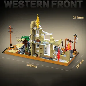 Quanguan 100280 phía Tây phía trước thành phố moc vũ khí quân sự cảnh lớn chiến trường mô hình đồ chơi Quà tặng trẻ em trai khối xây dựng bộ - Product Image 4