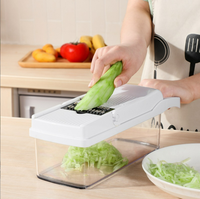 Coupe-Légumes Réglable Hachoir à Oignons Mandoline Professionnelle 23 en 1, Hachoir Alimentaire Multifonctionnel