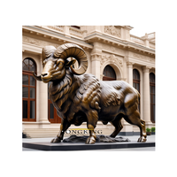 Escultura de Cabra para Decoración de Jardín, Estatua de Cabra de Tamaño Real para Venta, Estatua Decorativa de Oveja de Latón para Exteriores