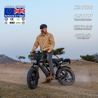 Vélo électrique à pneus larges KOOLUX X9 PRO 48V avec freins hydrauliques, 25 km/h, certification UL2849, pour les déplacements urbains et les tout-terrain, pour hommes, Roumanie