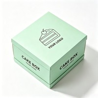Boîte à gâteau haute pour anniversaire en matériaux recyclables, boîte alimentaire à emporter pour fêtes et mariages, vente en gros, boîte à biscuits personnalisable avec logo pour cadeaux