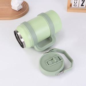 Tasse thermos double paroi en acier inoxydable 304 double couche Bouilloire d'extérieur portable de grande capacité Valeur de couleur élevée - Product Image 6