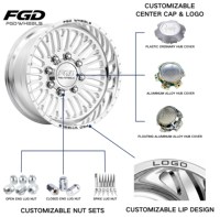 Jantes tout-terrain forgées concaves plates noires brillantes de qualité supérieure, personnalisées, 5x127, 20, 22, 24, 26, 28, 30 pouces, pour Jeep Wrangler JK JL Gladiator JT