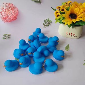 Whole Sale Custom Logo Blue Mini Rubber Ducks <b>Bath</b> Duck Toys That Squeak Baby Shower Toy & Party Decoration for Toddlers - Product Image 4