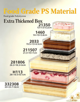 Boîte à pâtisserie rectangulaire jetable transparente en plastique de qualité alimentaire 5,1*3*2 pouces, conteneur multi-épaisseurs pour biscuits et bonbons, fabriquée