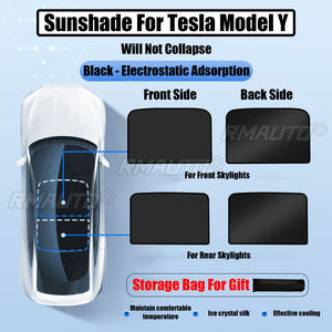 Parasoles para Techo de Cristal, Parasol Delantero y Trasero para Techo Corredizo, para Tesla Model 3 Y, Toldo Aislante con Adsorción Electrostática - Product Image 5