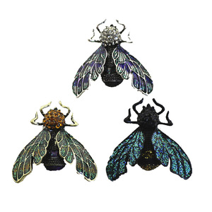 เข็มกลัดรูปแมลงแฟชั่นใหม่เข็มกลัดรูปผีเสื้อสีดำสำหรับตกแต่งด้วยผ้า - Product Image 2