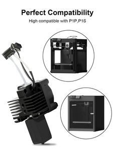 bibo Venta al por Mayor Accesorios para Impresora 3D Serie P1 Kit Hotend P1P P1S Boquilla de Acero Endurecido de 0.4mm Calentador Cerámico Termistor Ventilador - Product Image 2
