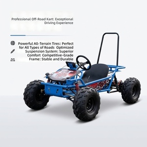 Kart de course électrique tout-terrain avec châssis tubulaire renforcé, grandes pneus tout-terrain et suspension intégrale pour divertissement en extérieur - Product Image 6