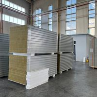 Panneaux sandwich Offre Spéciale au design unique en laine de roche, face au métal, isolation thermique, mur intérieur pour entrepôts