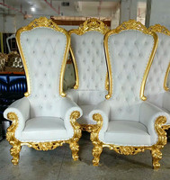 Vente en gros de chaises royales pour trône d'événement de mariage chaise de mariage King à dossier haut de haute qualité