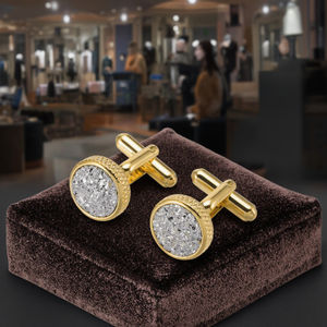 Gemelos de lujo con diamantes y cristales ostentosos al por mayor, <span class=keywords><strong>traje</strong></span> personalizado para hombre, <span class=keywords><strong>camisa</strong></span>, accesorio de moda, esmoquin de boda, joyería de moda, regalo - Product Image 4