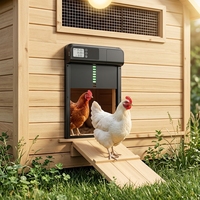 Ouvre-porte automatique pour poulailler avec fermeture par bouton, en alliage d'aluminium, 12V, écologique