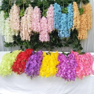 พวงดอกวิสทีเรียสีขาวประดิษฐ์แบบขายส่ง - ผ้าไหมรักษ์โลก คุณภาพสูง เหมาะสำหรับงานแต่งงาน คริสต์มาส และอีสเตอร์ - Product Image 1
