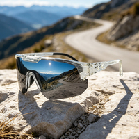 Trail Running Sunglasses Photochromic Large Shield Overcast Low Light Running Glasses Mountain Ultra Marathon Runners OEM