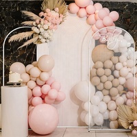 Luxe scène ondulation ouvert photographie conseil métal mariage fleur arc toile de fond support rideaux pour la décoration