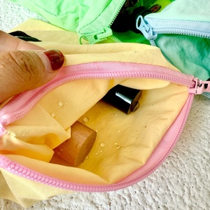 Chuanghua Cute Waterproof Zipper Pouch <b>Storage</b> Bag with Washable <b>Makeup</b> Compartment - Product Image 2