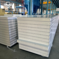 Panel Sandwich PU PIR Mudah Dipasang dengan Kulit Logam Kustom, Panel Terisolasi Termal untuk Konstruksi Dinding & Atap Cold Storage