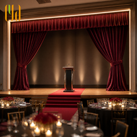 Rideaux de conférence en velours ignifuge, insonorisants et acoustiques, draperies ignifuges pour salle de réunion