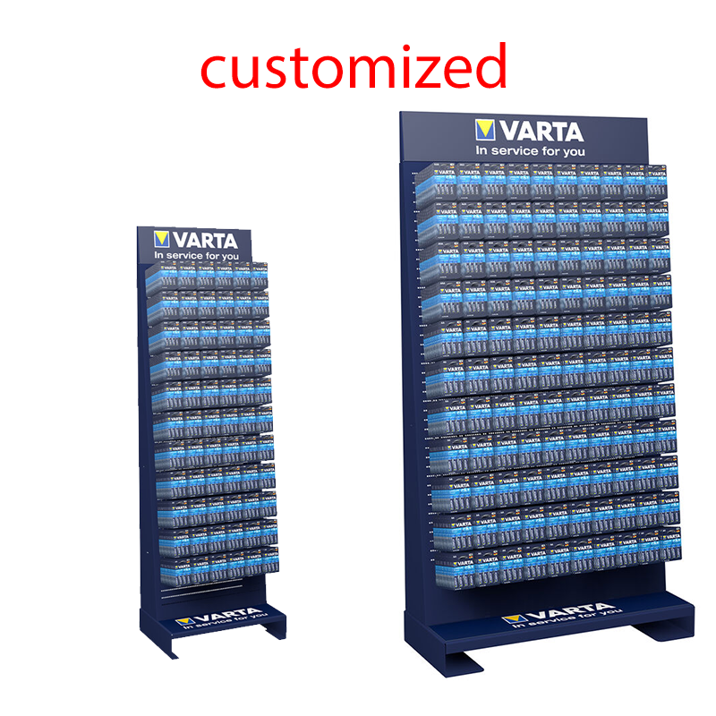 Apache POP Customized PVC Plastic Battery Display Rack PVC Hook Display Shelves for Supermarkets — view 2