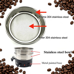 Máquina Tostadora de Granos de Café Eléctrica, Tostadora de Tambor de Acero Inoxidable, Equipo de Tostado Portátil para el Hogar y Cafeterías - Product Image 3