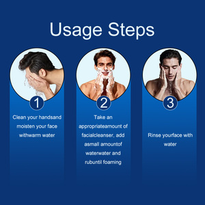 Nettoyant moussant pour le visage à l'acide aminé de curcuma en marque propre, produit de soin de la peau, anti-acné, nettoyant pour le visage quotidien pour hommes - Product Image 6