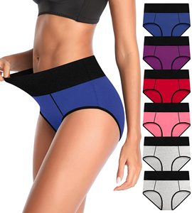 Calzoncillos bóxer personalizados de talla grande para <span class=keywords><strong>mujer</strong></span>, control de abdomen, levantamiento de glúteos, calzoncillos de algodón para damas - Product Image 6