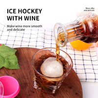 Grandes moules à glaçons sphériques en silicone écologiques avec entonnoir, pour whisky et cocktails, à démoulage facile