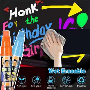 Marcadores de <span class=keywords><strong>Tiza</strong></span> Líquida LED de 10 mm, Precio de Fábrica, Fluorescentes, Borrables, para Pizarra, Vidrio, Juego de Marcadores para Tablero LED - Product Image 4