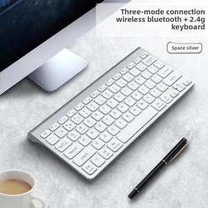 Im Lặng 2.4G Chế Độ Kép Không Dây Sô Cô La Bàn Phím Đa Chức Năng Trọng Lượng Nhẹ Di Động Cho Điện Thoại Di Động Và Máy Tính - Product Image 5