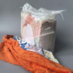 ผ้าเช็ดทำความสะอาดสี ไม่เป็นขุย 25 กก. ผ้าฝ้าย 100% ผ้าขนหนูสี ขุยน้อย สำหรับเช็ดทำความสะอาดเครื่องมือความแม่นยำ - Product Image 1