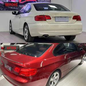 Alerón trasero BMW para modelos E92 M3, textura de carbono negro brillante, ABS, tipo cola de pato, instalación con cinta 3M - Product Image 1