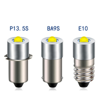 3V-12V 6V-24V 6V-30V BA9S 3W LED ultra brillante pequeña bombilla E10 bombilla de linterna LED P13. Bombilla LED de la luz del LED de la bombilla de la luz del LED P13