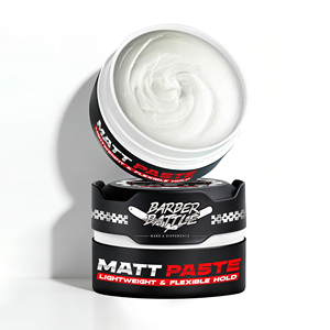 BARBERBATTLE Pâte coiffante mate à base d'eau parfumée 150g pour hommes – Pâte texturisante et pommade pour barbier - Product Image 1