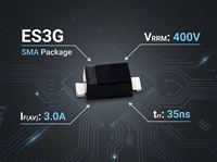Diode SMA ES3G à récupération ultra-rapide pour redresseur |   400V 3A 35ns |   Composant SMD à haute efficacité