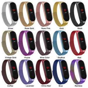IVANHOE per <span class=keywords><strong>Xiaomi</strong></span> <span class=keywords><strong>Mi</strong></span> <span class=keywords><strong>Band</strong></span> 3 4 cinturino di ricambio, cinturino magnetico Milanese forte cinturino in acciaio inossidabile cinturino da donna - Product Image 2