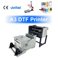 Máquina de Impresión de Camisetas por Transferencia de Calor de Doble Cabezal A3 30cm Xp600, Impresora DTF con Máquina de Agitar Polvo y Secador