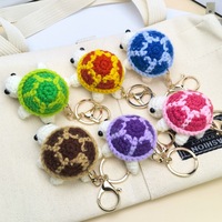 Porte-clés tortue créatif tricoté à la main, accessoires cadeaux, accessoires pour sacs d'école, petits articles de stand