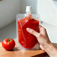 Pochettes souples réutilisables pour liquides, 100ml, 250ml, 500ml, 1L, pour shampoing, jus, eau, boissons, qualité alimentaire, impression personnalisée