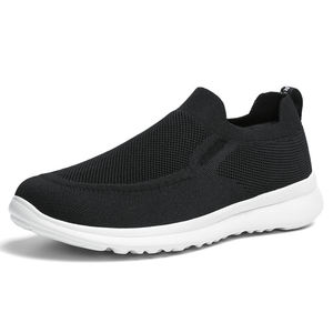 Chaussures décontractées pour hommes en tissu tricoté respirant, idéales pour la marche lente - Product Image 4