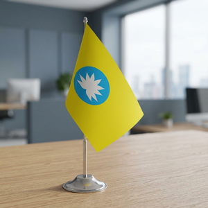Drapeau et mât de drapeau imprimés numériquement pour la République de Kalmoukie - Product Image 1