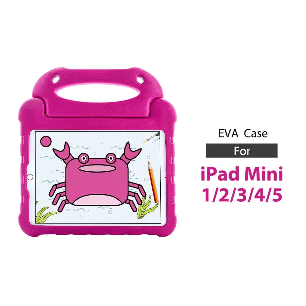 Eva Tablet Case For Ipad Mini1/2/3/4/5 Foam Travel Kids Cases Mini 1 2 3 4 5 Protective Cover Cartoon Stand Holder