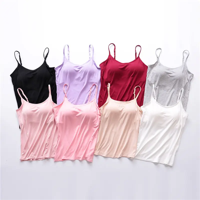 Camisole for Women Tank top Vest Casual yoga sports T-shirt Summer Jersey Soft Spaghetti Strap Cropped Vest Female Camis