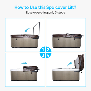 Lève-couverture <span class=keywords><strong>de</strong></span> <span class=keywords><strong>spa</strong></span> universel réglable en hauteur avec supports en aluminium renforcés <span class=keywords><strong>pour</strong></span> nettoyage <span class=keywords><strong>de</strong></span> piscine et accessoires - Product Image 5