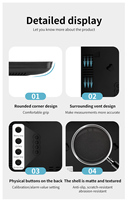Monitor de Calidad del Aire de Alta Precisión PM2.5 HCHO con Pantalla LED Grande, Alarma Externa, Termómetro, Higrómetro, Personalizable OEM, 3 Años de Garantía