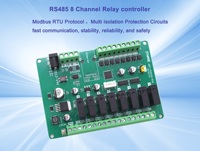 Carte de contrôle de relais à port série 8 canaux, module d'acquisition de commutation, RS485 Modbus RTU WST-RS485IO-818 PC+PCB