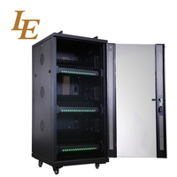 Chariot de charge professionnel pour tablettes scolaires 19 pouces 48 ports avec roues, en acier SPCC, protection IP20, taille 15U-24U